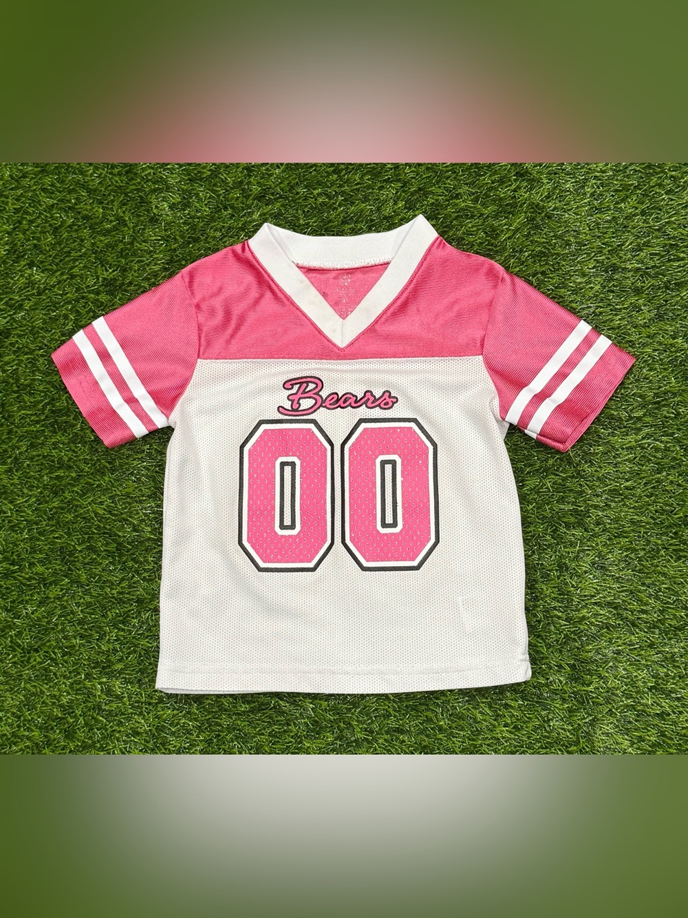 Chicago Bears NFL Football Style Jersey Shirt #00 Pink White